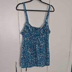 Floral Blue Women's Top